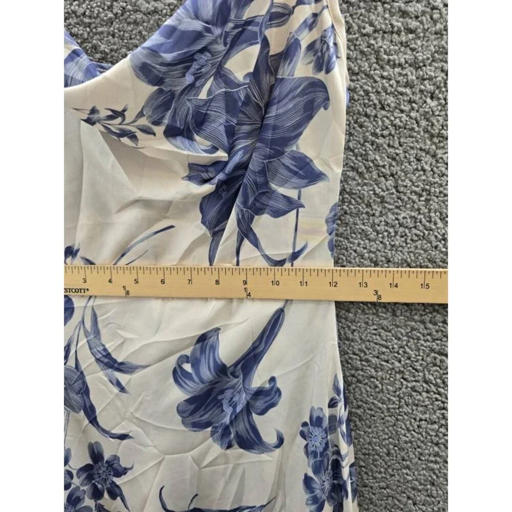 GUESS Akilina Sleeveless Cowlneck Dress Women XS Dreaming Lillies Print Pullover